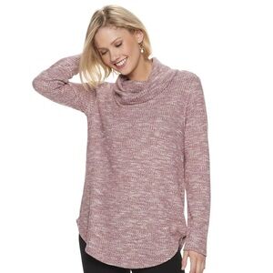 EUC Sonoma Goods For Life® Supersoft Waffle Cowl Tunic Top